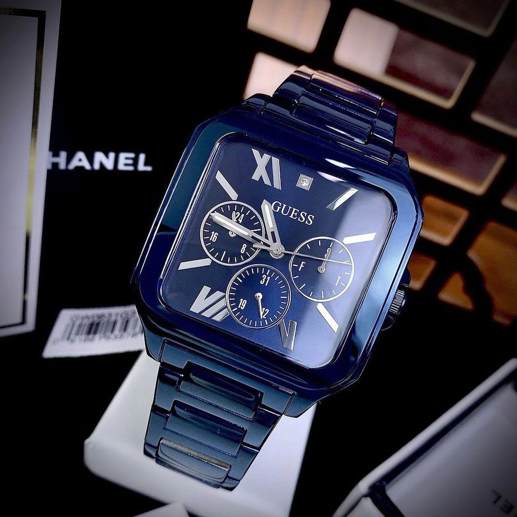 Guess Dress Multifunction Blue Dial Blue Steel Strap Watch for Men - GW0631G3 Buy Now By Guess