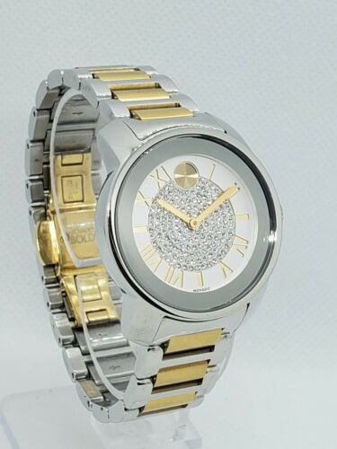 Movado Bold Silver Dial Two Tone Steel Strap Watch For Women - 3600256 Buy Now By Movado