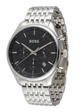 Hugo Boss Gregor Chronograph Black Dial Silver Steel Strap Watch For Men - 1514082 Buy Now By Hugo Boss