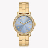Michael Kors Quartz Blue Dial Gold Steel Strap Watch for Men - MKO1048 Buy Now By Michael Kors