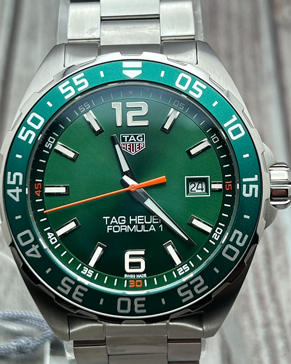 Tag Heuer Formula 1 Quartz Green Dial Silver Steel Strap Watch for Men - WAZ1017.BA0842 Buy Now By Tag Heuer