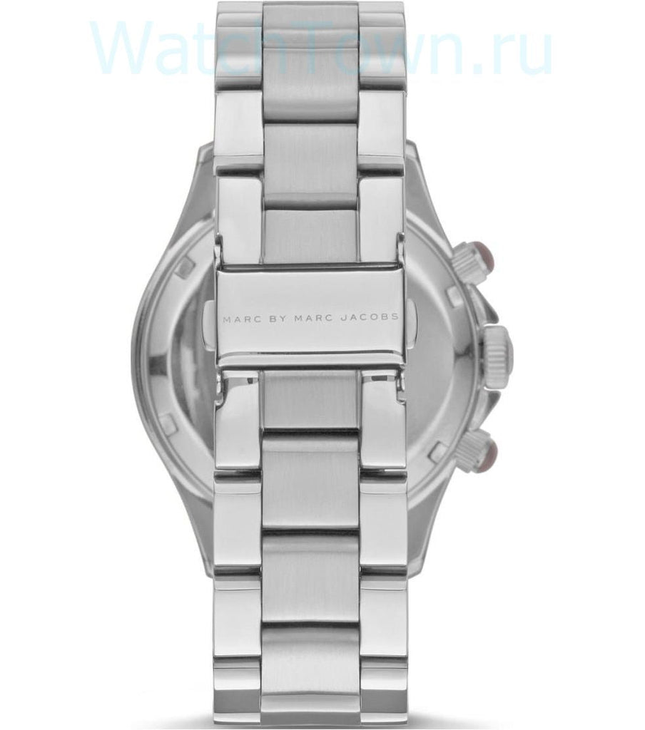 Marc Jacobs Rock Chronograph Mother of Pearl Grey Dial Silver Steel Strap Watch for Women - MBM3250 Buy Now By Marc Jacobs