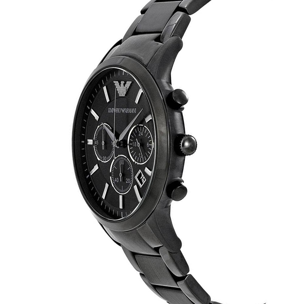 Emporio Armani Classic Chronograph Black Dial Black Stainless Steel Strap Watch For Men - AR2453 Buy Now By Emporio Armani