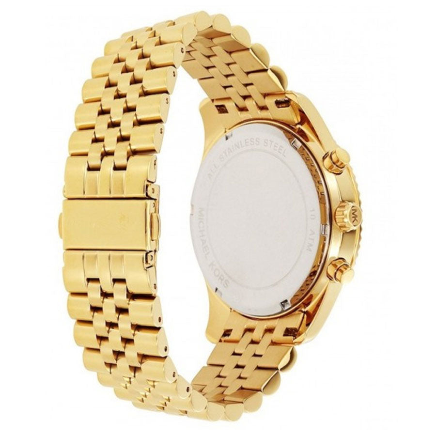 Michael Kors Lexington Crystals Gold Dial Gold Steel Strap Watch for Men - MK8494 Buy Now By Michael Kors
