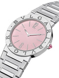 Bvlgari Bvlgari Bvlgari Quartz Pink Dial Silver Steel Strap Watch for Women - BVLGARI103711 Buy Now By Bvlgari
