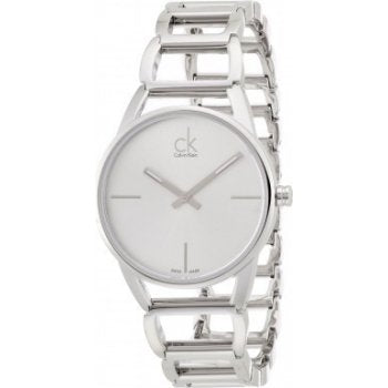 Calvin Klein Stately White Dial Silver Steel Strap Watch for Women - K3G23126 Buy Now By Calvin Klein
