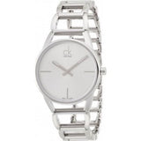 Calvin Klein Stately White Dial Silver Steel Strap Watch for Women - K3G23126 Buy Now By Calvin Klein