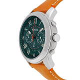 Fossil Grant Chronograph Green Dial Brown Leather Strap Watch for Men - FS4918 Buy Now By Fossil