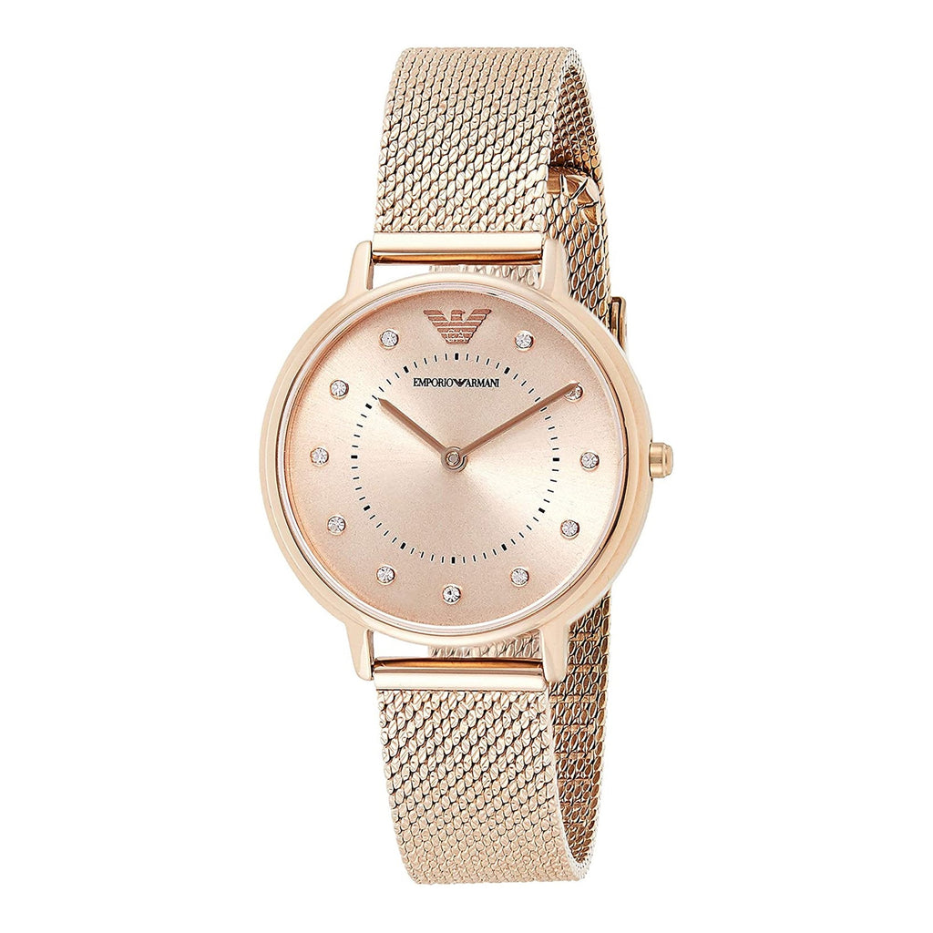 Emporio Armani Kappa Pink Dial Pink Mesh Bracelet Watch For Women - AR11129 Buy Now By Emporio Armani