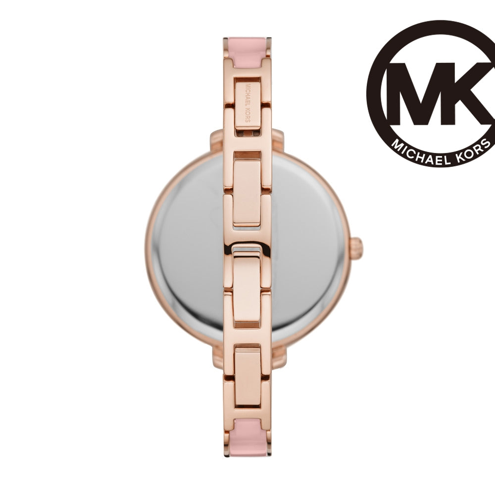 Michael Kors Jaryn Analog Rose Gold Dial Pink Steel Strap Watch For Women - MK4545 Buy Now By Michael Kors