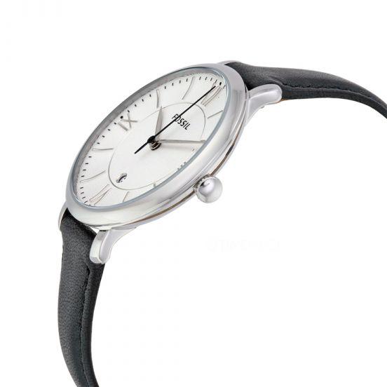 Fossil Jacqueline Quartz White Dial Black Leather Strap Watch for Women - ES3972 Buy Now By Fossil