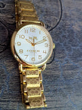 Coach Delancey Classic White Dial Gold Steel Strap Watch for Women - 14502261 Buy Now By Coach