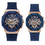 Guess Momentum Chronograph Blue Dial Blue Rubber Strap Watch for Men - GW0263G2 Buy Now By Guess
