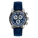 Versace V-Ray Chronograph Quartz Blue Dial Blue Leather Strap Watch for Men - VE2I00721 Buy Now By Versace