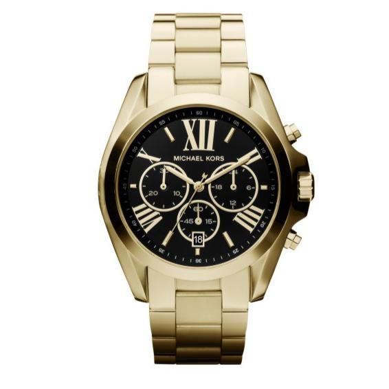 Michael Kors Bradshaw Black Dial Gold Steel Strap Watch for Women - MK5739 Buy Now By Michael Kors