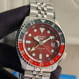 Seiko 5 Sports Thong Sia Limited Edition Red Dial Silver Steel Strap Watch For Men - SSK031K1 Buy Now By Seiko