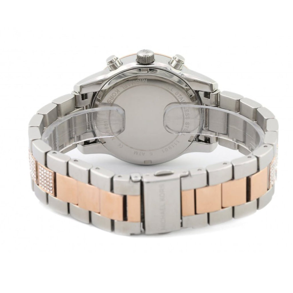 Michael Kors Ritz Chronograph White Dial Two Tone Steel Strap Watch For Women - MK6651 Buy Now By Michael Kors