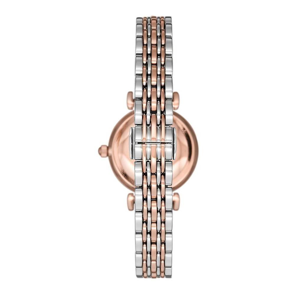 Emporio Armani Gianni T Bar Pink Dial Two Tone Steel Strap Watch For Women - AR11223 Buy Now By Emporio Armani