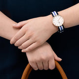 Daniel Wellington Classic Trinity White Dial Three Tone Nylon Strap Watch For Women - 0509DW Buy Now By Daniel Wellington
