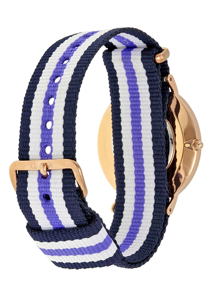 Daniel Wellington Classic Trinity White Dial Three Tone Nylon Strap Watch For Women - 0509DW Buy Now By Daniel Wellington