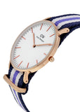 Daniel Wellington Classic Trinity White Dial Three Tone Nylon Strap Watch For Women - 0509DW Buy Now By Daniel Wellington
