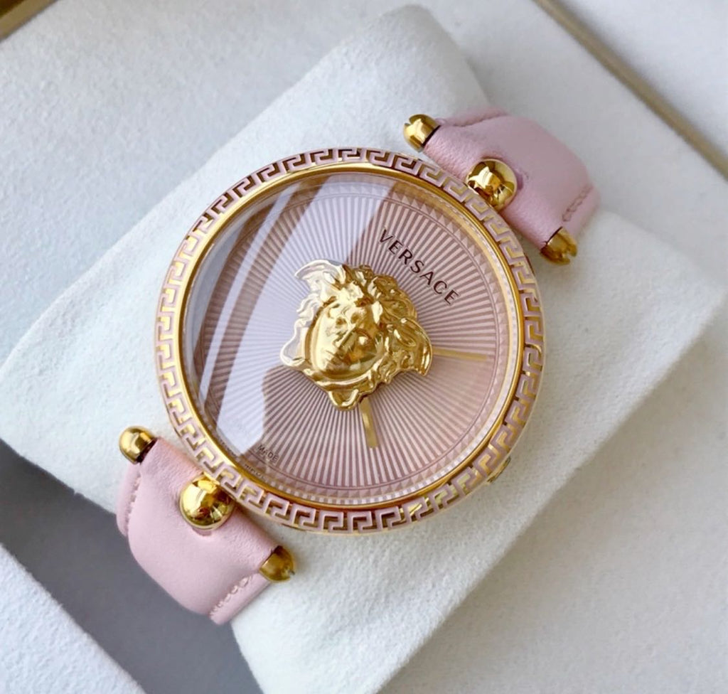 Versace Palazzo Empire Pink Dial Pink Leather Strap Watch for Women - VCO030017 Buy Now By Versace