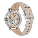 Fossil Boyfriend Automatic Skeleton Silver Dial White Leather Strap Watch for Women - ME3069 Buy Now By Fossil