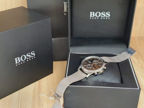 Hugo Boss Jet Chronograph Grey Dial Silver Mesh Bracelet Watch for Men - 1513440 Buy Now By Hugo Boss