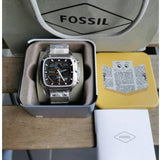 Fossil Retro Analog-Digital Black Dial Silver Steel Strap Watch for Men - FS5890 Buy Now By Fossil