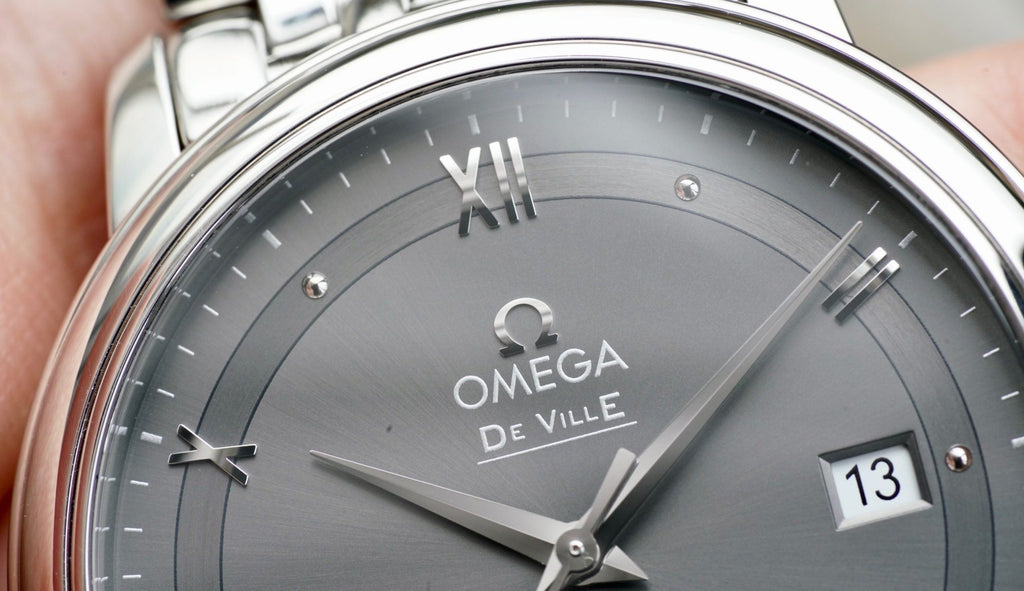 Omega De Ville Prestige Co-Axial Automatic Grey Dial Silver Steel Strap Watch for Men - 424.10.40.20.06.001 Buy Now By Omega