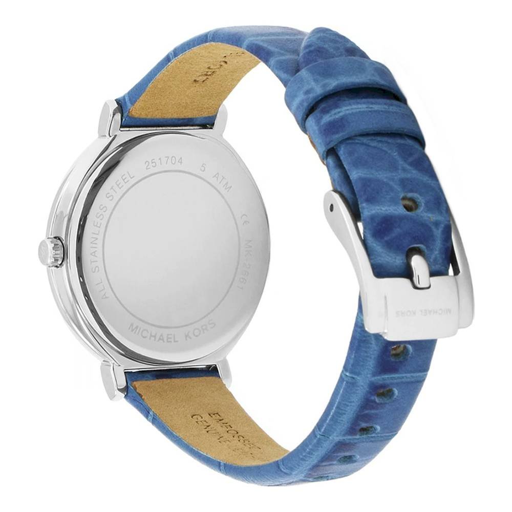 Michael Kors Cinthia Mother of Pearl Dial Blue Leather Strap Watch for Women - MK2661 Buy Now By Michael Kors