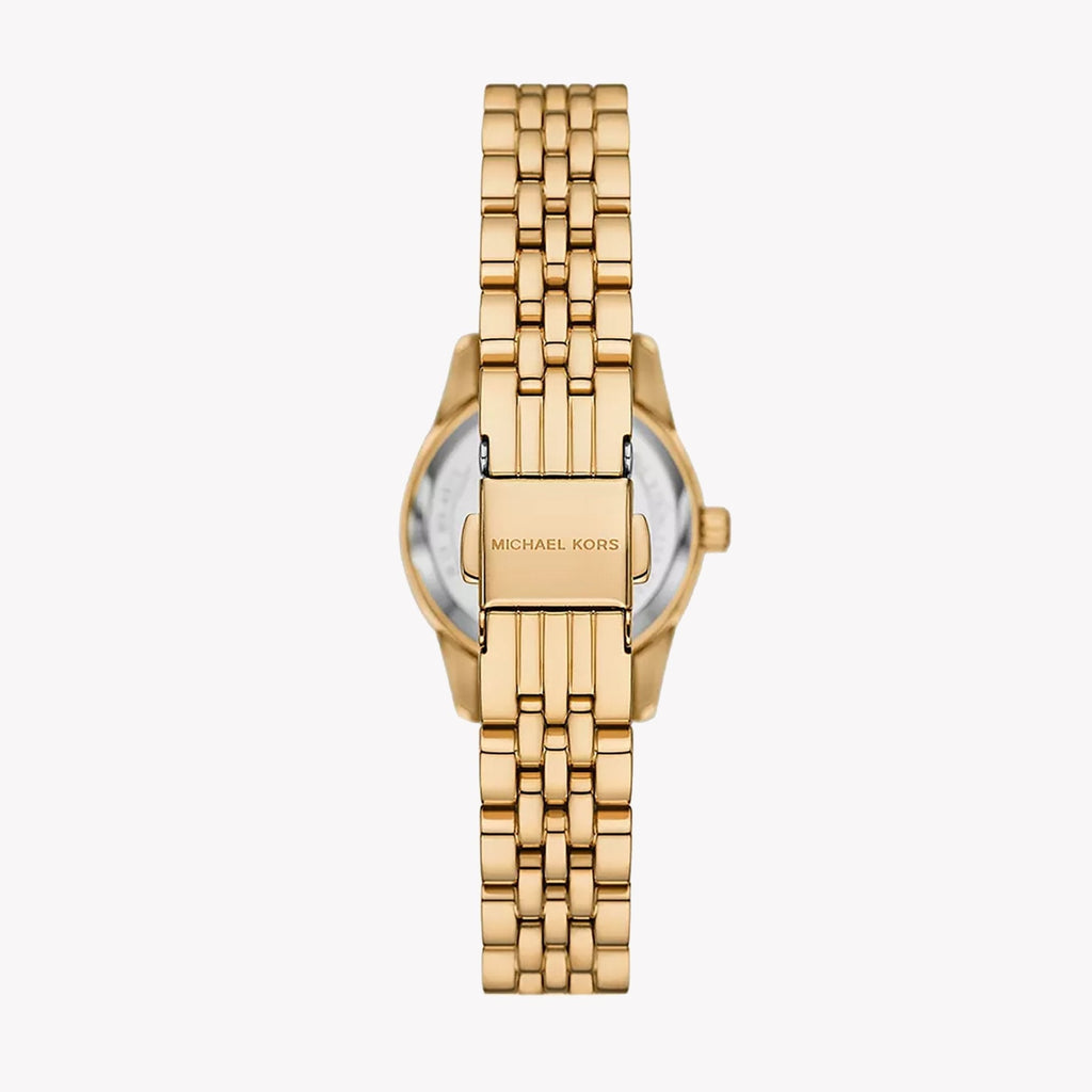 Michael Kors Lexington Three Hand Blue Dial Gold Steel Strap Watch for Women - MK4813 Buy Now By Michael Kors