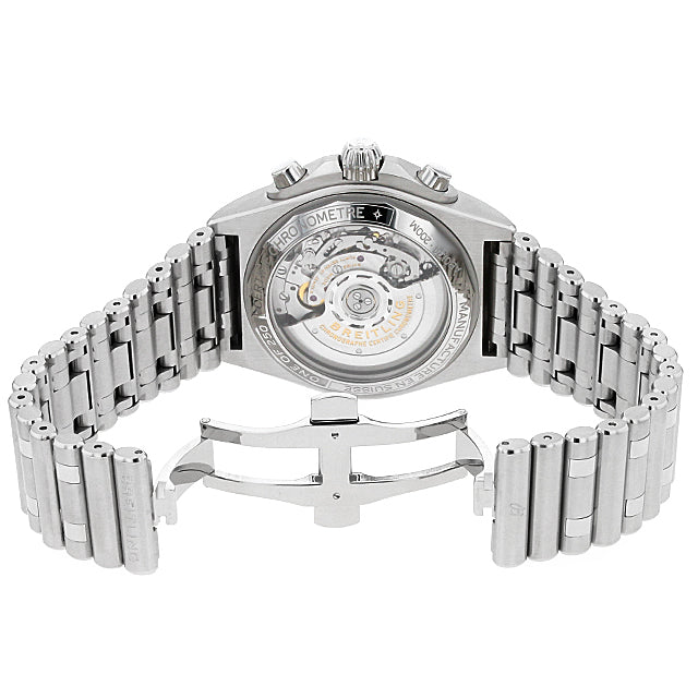 Breitling Chronomat B01 42 Frecce Tricolori Blue Dial Silver Steel Strap Watch for Men - AB01344A1C1A1 Buy Now By Breitling