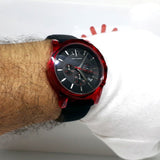 Armani Exchange Outerbanks Chronograph Black Dial Black Silicone Strap Watch For Men - AX1338 Buy Now By Armani Exchange