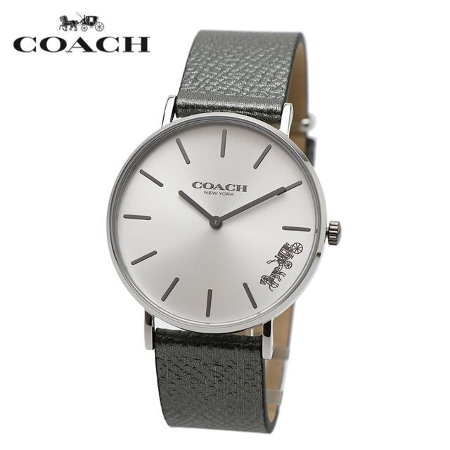 Coach Perry White Dial Grey Leather Strap Watch for Women - 14503155 Buy Now By Coach