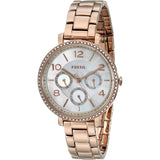 Fossil Jacqueline Multi Function Mother of Pearl Dial Rose Gold Steel Strap Watch for Women - ES3757 Buy Now By Fossil