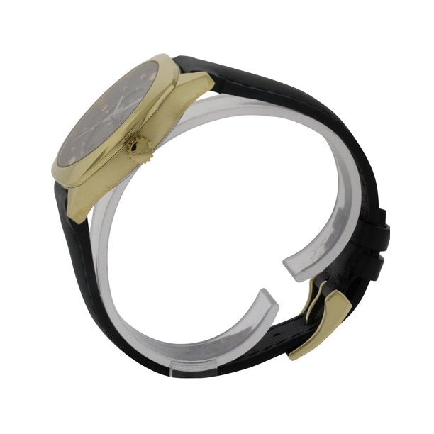 Gucci GG2570 Quartz Black Dial Black Leather Strap Watch For Women - YA142408 Buy Now By Gucci