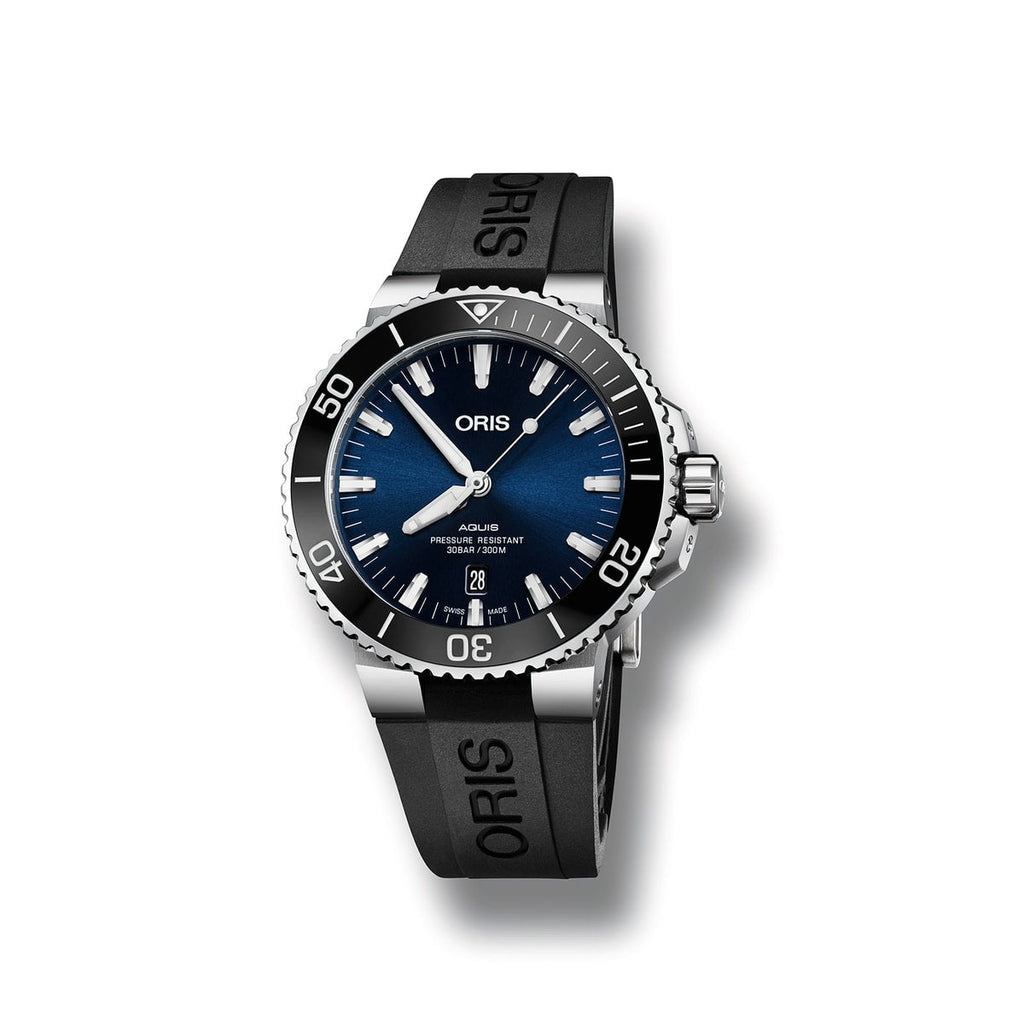 Oris Aquis Date Blue Dial Black Rubber Strap Watch for Men - 0173377304152-0742464EB Buy Now By Oris