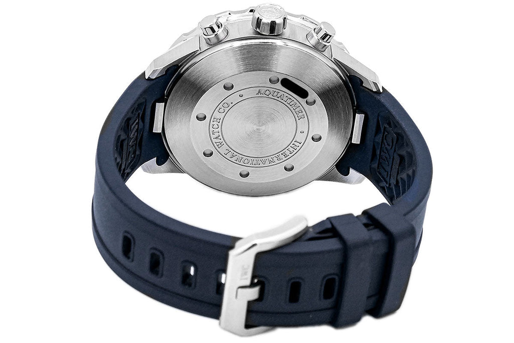 IWC Aquatimer Chronograph Blue Dial Blue Rubber Strap Watch for Men - IW376711 Buy Now By IWC