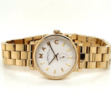 Marc Jacobs Baker White Dial Gold Steel Strap Watch for Women - MBM3247 Buy Now By Marc Jacobs