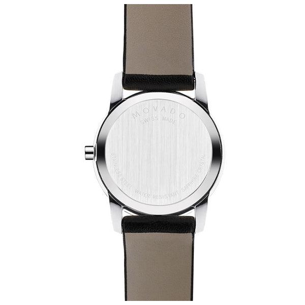 Movado Museum Classic Black Dial Black Leather Strap Watch For Women - 0606503 Buy Now By Movado