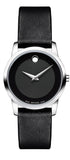 Movado Museum Classic Black Dial Black Leather Strap Watch For Women - 0606503 Buy Now By Movado