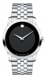 Movado Museum Classic Black Dial Silver Steel Strap Watch For Men - 606504 Buy Now By Movado