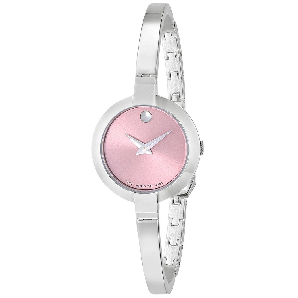 Movado Bela Museum Pink Dial Silver Steel Strap Watch For Women - 0606596 Buy Now By Movado