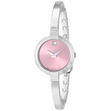 Movado Bela Museum Pink Dial Silver Steel Strap Watch For Women - 0606596 Buy Now By Movado