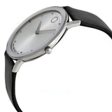 Movado Sapphire Silver Dial Black Leather Strap Watch for Men - 606694 Buy Now By Movado
