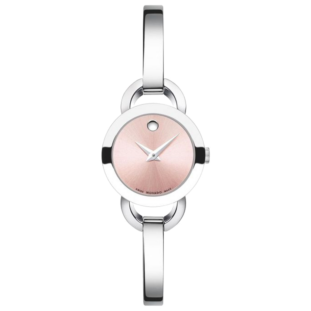 Movado Rondiro 22mm Pink Dial Stainless Steel Watch For Women - 0606797 Buy Now By Movado