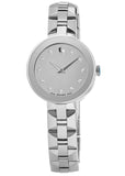 Movado Sapphire Diamonds Silver Dial Silver Steel Strap Watch For Women - 606814 Buy Now By Movado