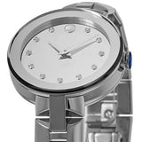 Movado Sapphire Diamonds Silver Dial Silver Steel Strap Watch For Women - 606814 Buy Now By Movado
