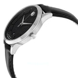 Movado 1881 Automatic Black Dial Black Leather Strap Watch for Men - 606873 Buy Now By Movado